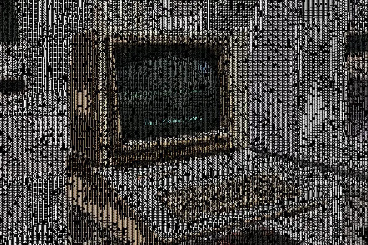 ASCII applied to a photograph - Overlay effect in Decimation Lab