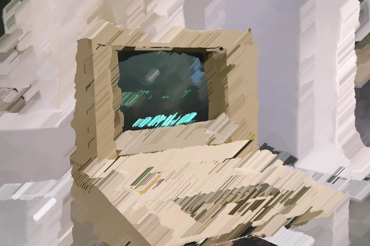 Glitch Paint applied to a photograph - Artistic effect in Decimation Lab