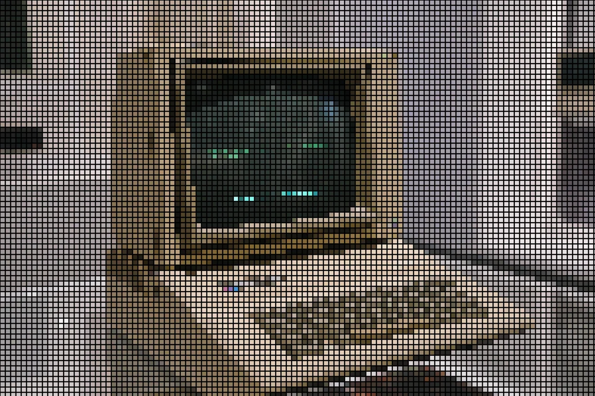 Mosaic Cells applied to a photograph - Pixel effect in Decimation Lab