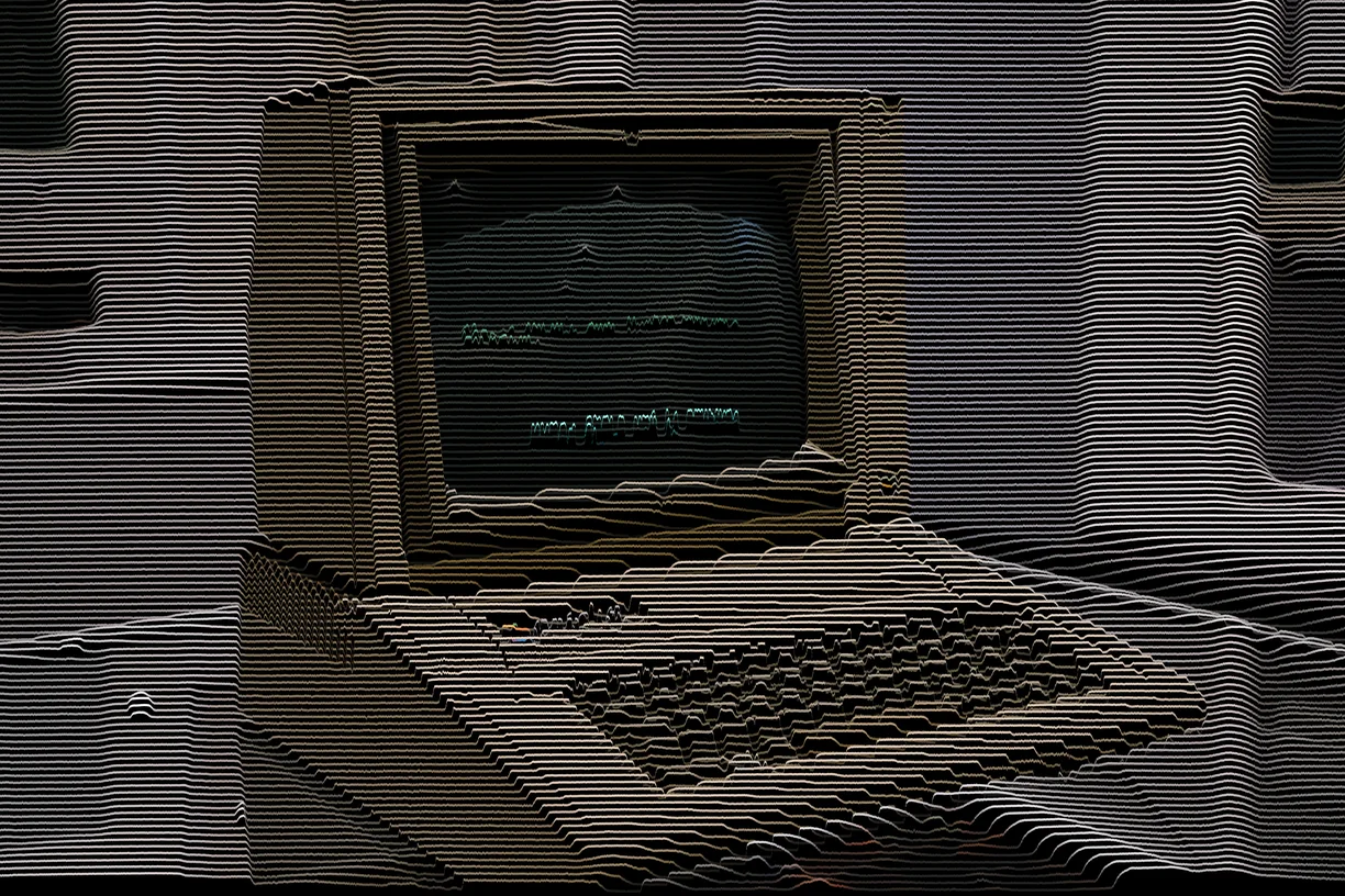 Rutt-Etra Scan Lines applied to a photograph - Artistic effect in Decimation Lab